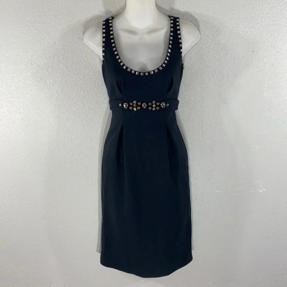 Rebecca Taylor black studded sheath dress